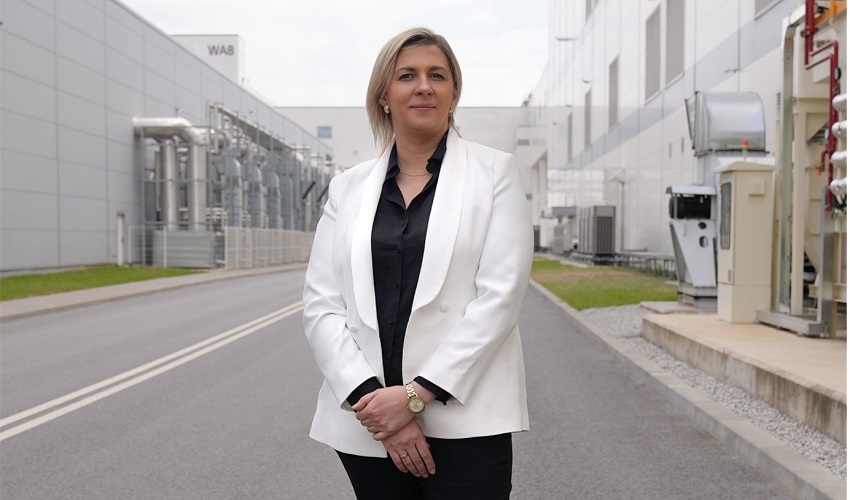 Anna Pielichowska, Deputy Director of Production at LG Energy Solution Wroclaw, in the production facility