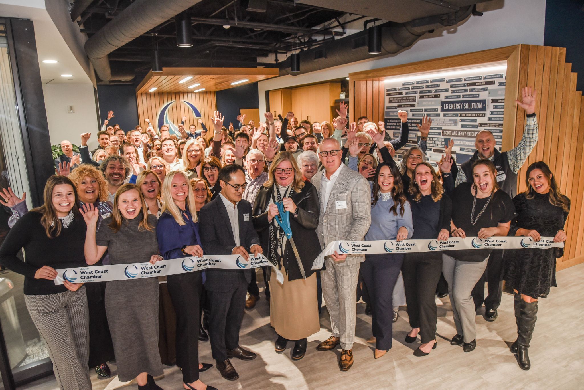 Ribbon-cutting ceremony at the West Coast Chamber’s new headquarters
(Source: Michigan West Coast Chamber of Commerce LinkedIn)