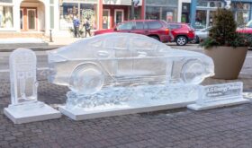 Ice Carvings of an EV at LG Energy Solution’s Holland on Ice