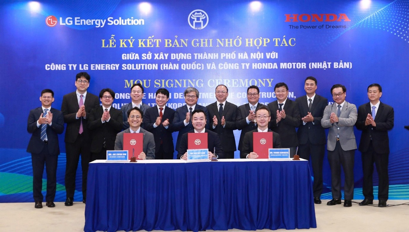 LG Energy Solution, Honda, and the City of Hanoi's MoU Signing Ceremony
