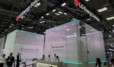 LG Energy Solution’s booth at ees Europe 2026