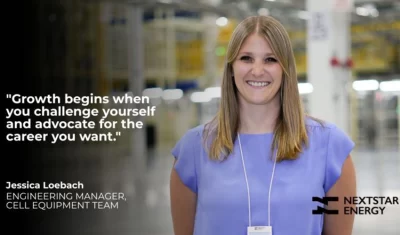 Jessica Loebach, Engineering Manager, Cell Equipment Team at NextStar Energy (Source: NextStar Energy)