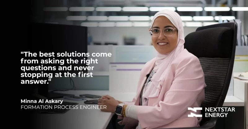 Minna Al Askary, Formation Process Engineer at NextStar Energy
(Source: NextStar Energy)